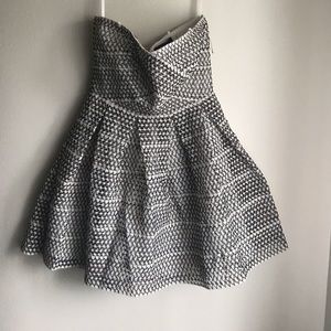 Akira Strapless Black & White Dress